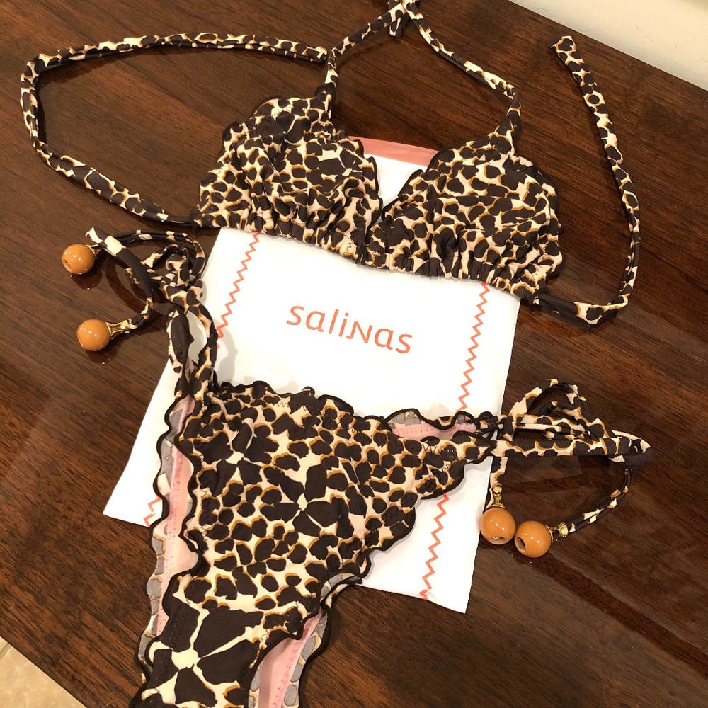 Salinas Ruffle Bikini Set in Leopard